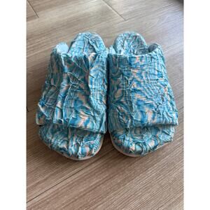 Yume Yume Blue Ikat Tent Slides Vegan& Eco-Friendly Limited Edition  Size 42